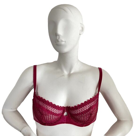 Savage X Fenty Bra 38D Velvet Vixen Unlined Balconette - Picture 2 of 11